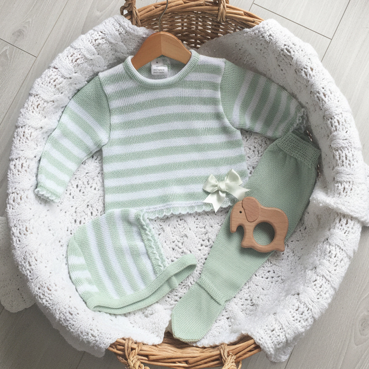 Conjunto 3 piezas verde (0 a 3 meses)