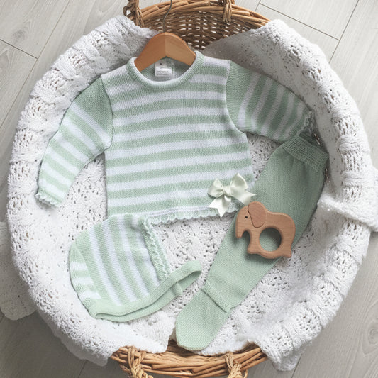 Conjunto 3 piezas verde (0 a 3 meses)