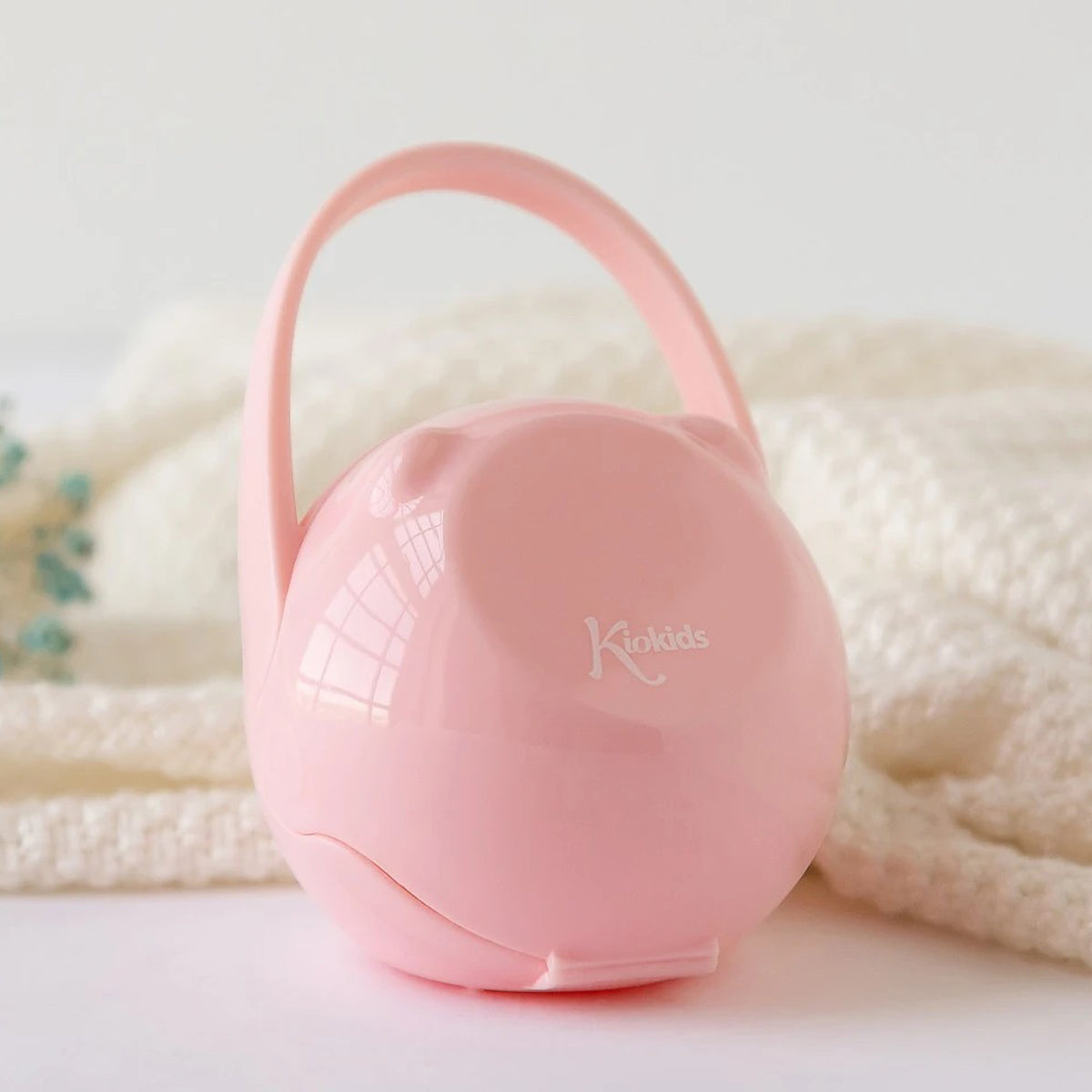 Porta chupetes rosa