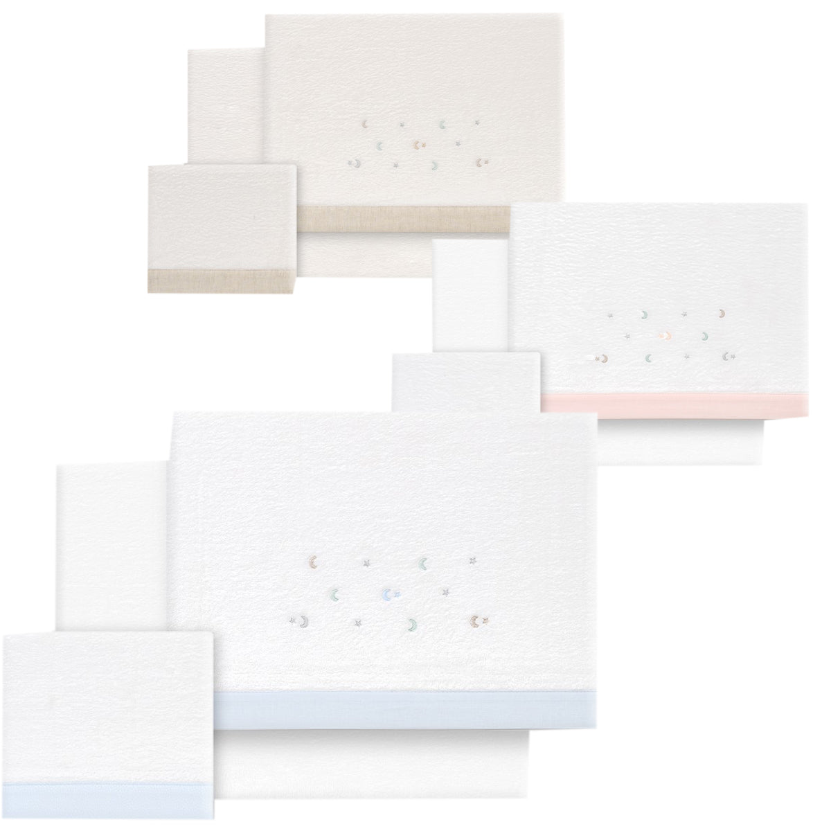 Tríptico mini cuna coralina estrella/luna