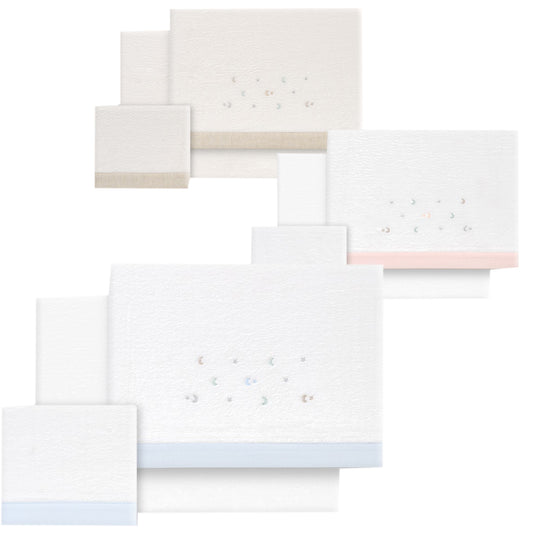 Tríptico mini cuna coralina estrella/luna