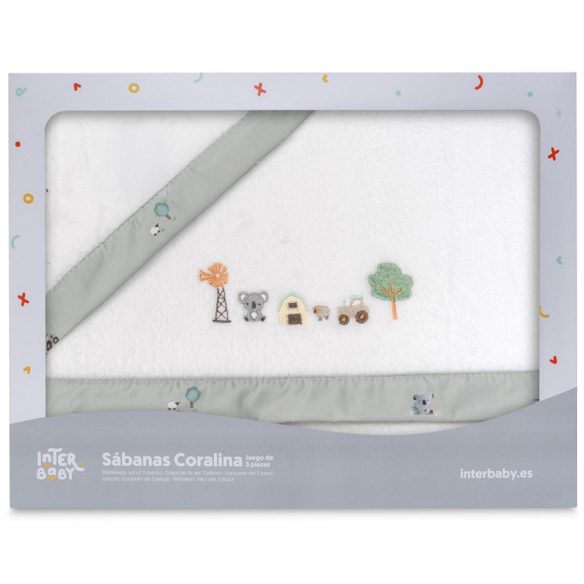 Sábanas mini cuna coralina Koala