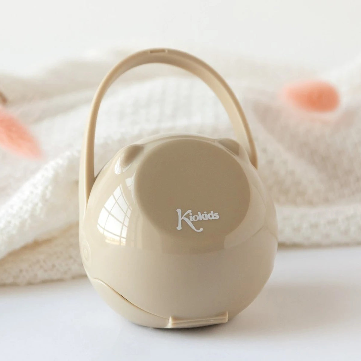 Porta chupetes beige
