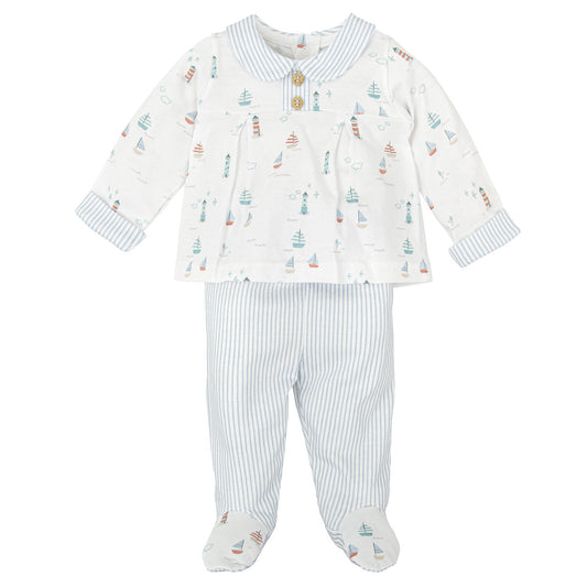 Conjunto azul mirada (0 a 3 meses)