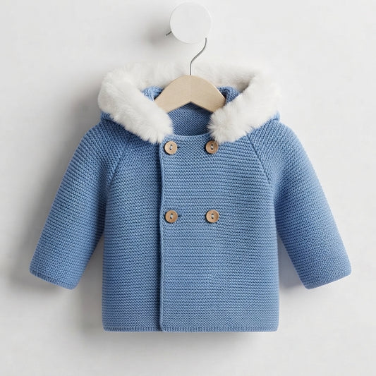 Abrigo de punto azul azafata (1 a 36 meses)