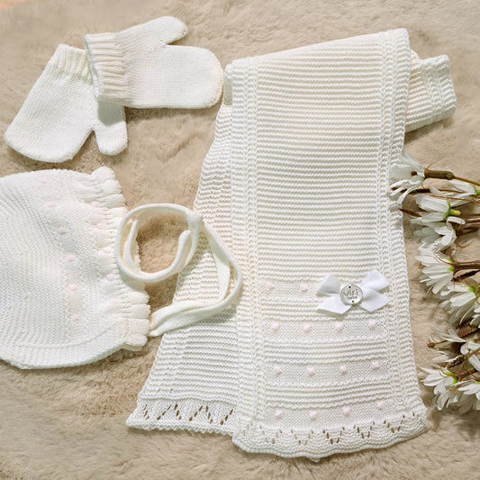 Conjunto 3 piezas crudo/rosa