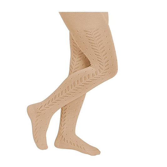 Leotardo calado camel bebé (0000 a 2)