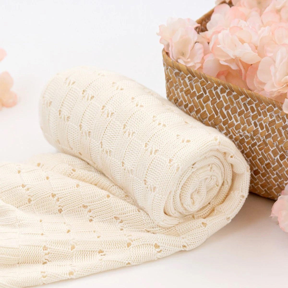 Manta de bambú beige (80x110cm)