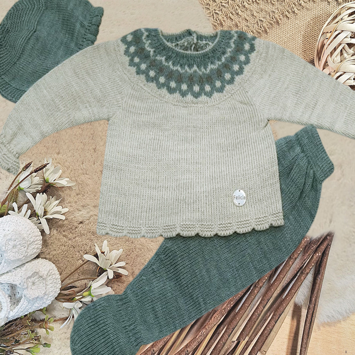 Conjunto crudo vanisado (00 a 6 meses)