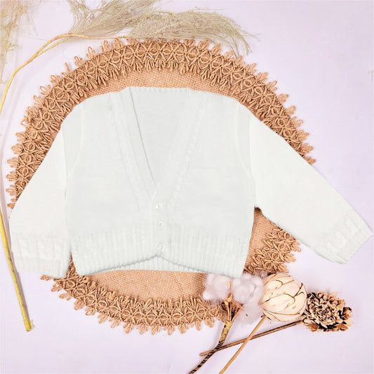 Chaqueta lana niño blanco (1 a 36 meses)