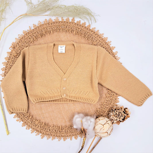 Chaqueta lana niño camel (1 a 36 meses)