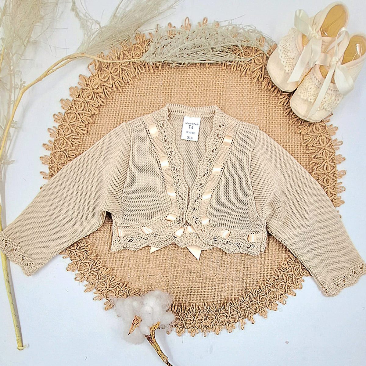 Chaqueta lana niña arena (1 a 36 meses)