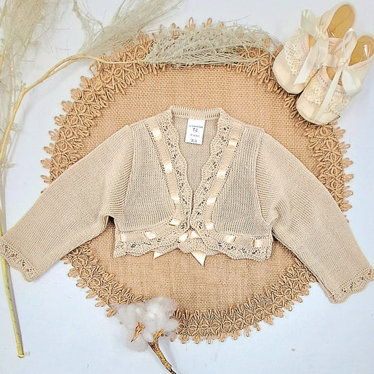 Chaqueta lana niña arena (1 a 36 meses)