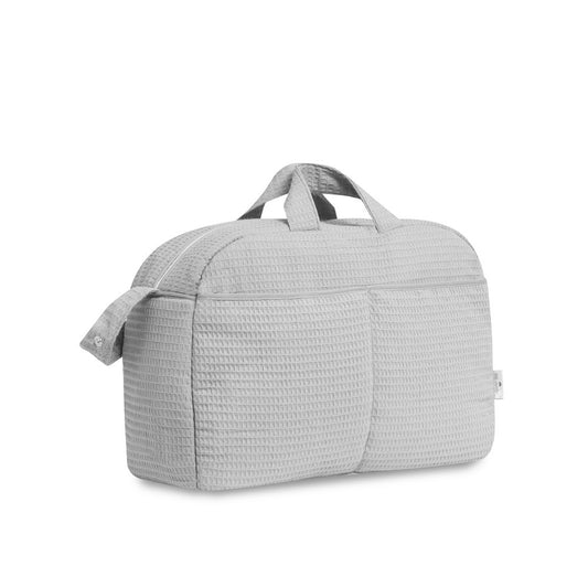 Bolso Maternal Nido de Abeja Gris