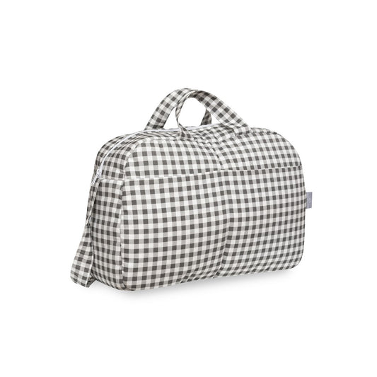 Bolso Maternal Cuadros Vichy Gris Oscuro