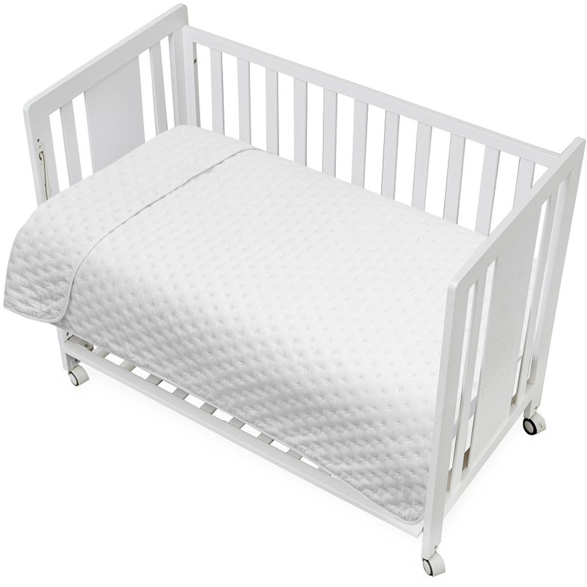 Manta reversible gofrado blanco