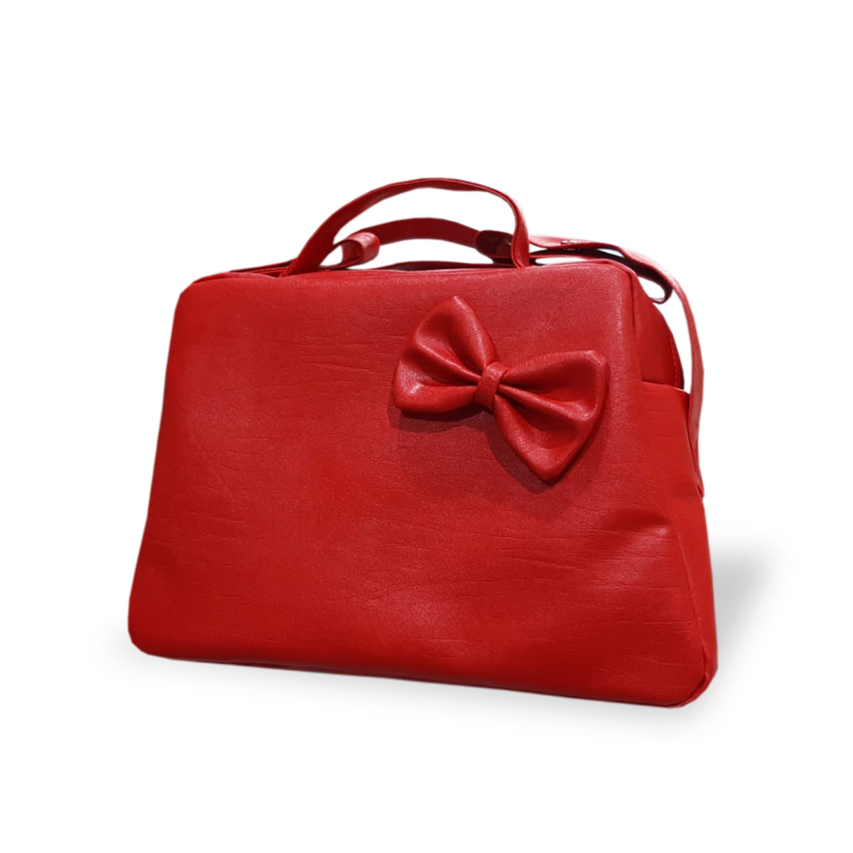 Bolso Polipiel Rojo Lazo