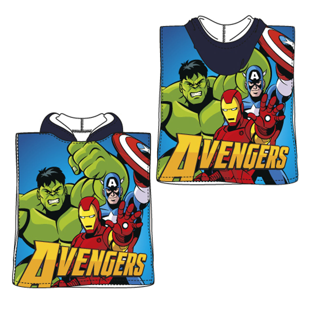 Poncho infantil Avengers