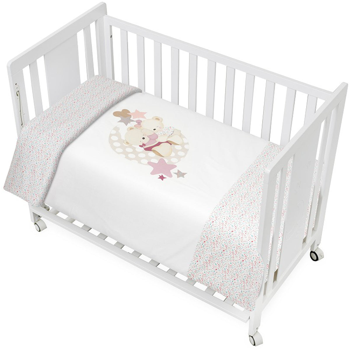 Set funda nórdica reversible + chichonera Flores Petalos