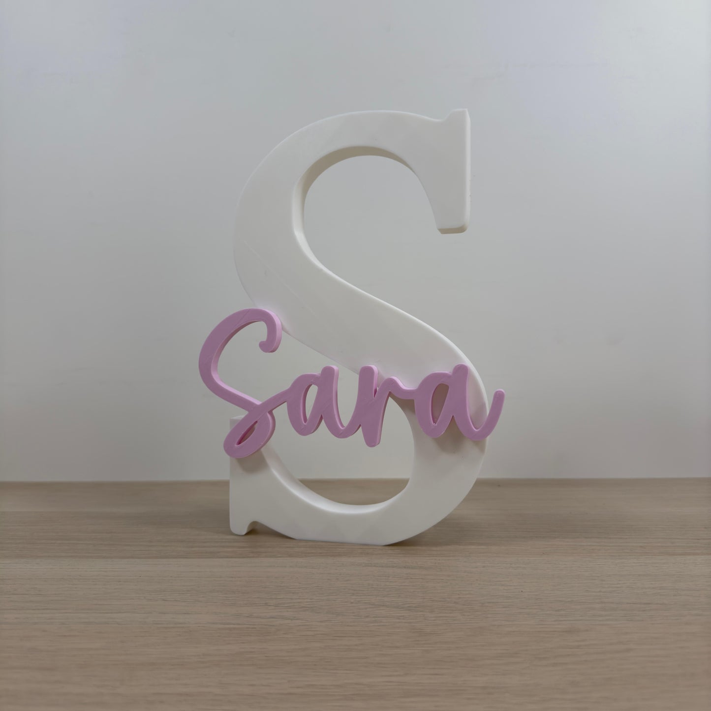 Letra personalizada decorativa Blanco-Rosa