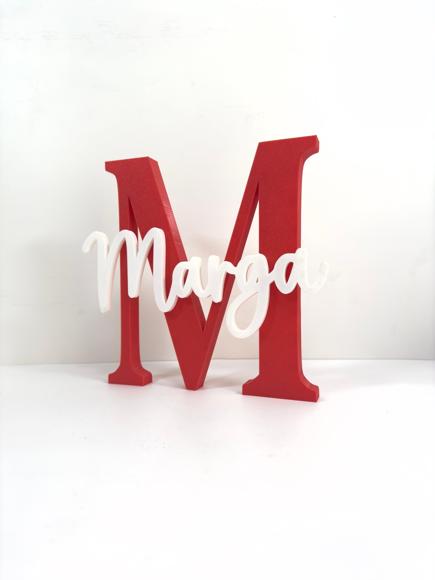 Letra personalizada decorativa Rojo-Blanco