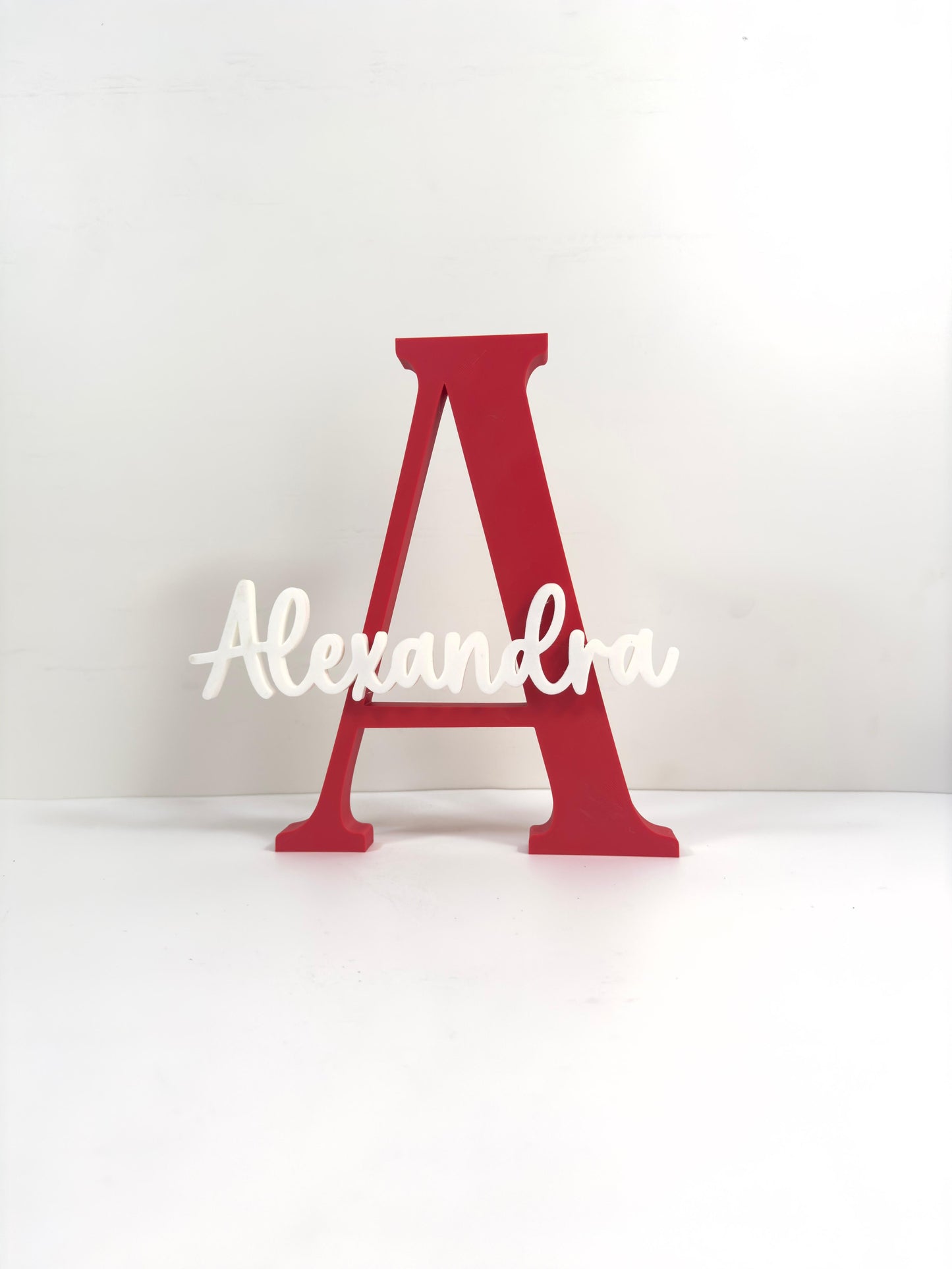 Letra personalizada decorativa Rojo-Blanco