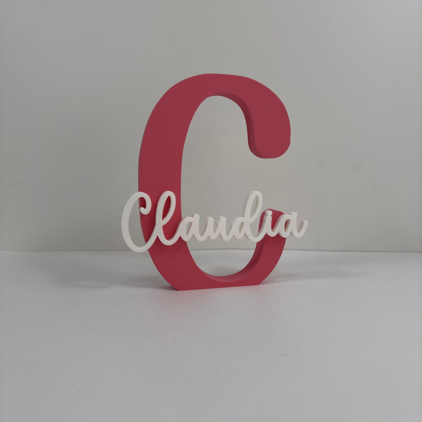 Letra personalizada decorativa Fucsia-Blanco