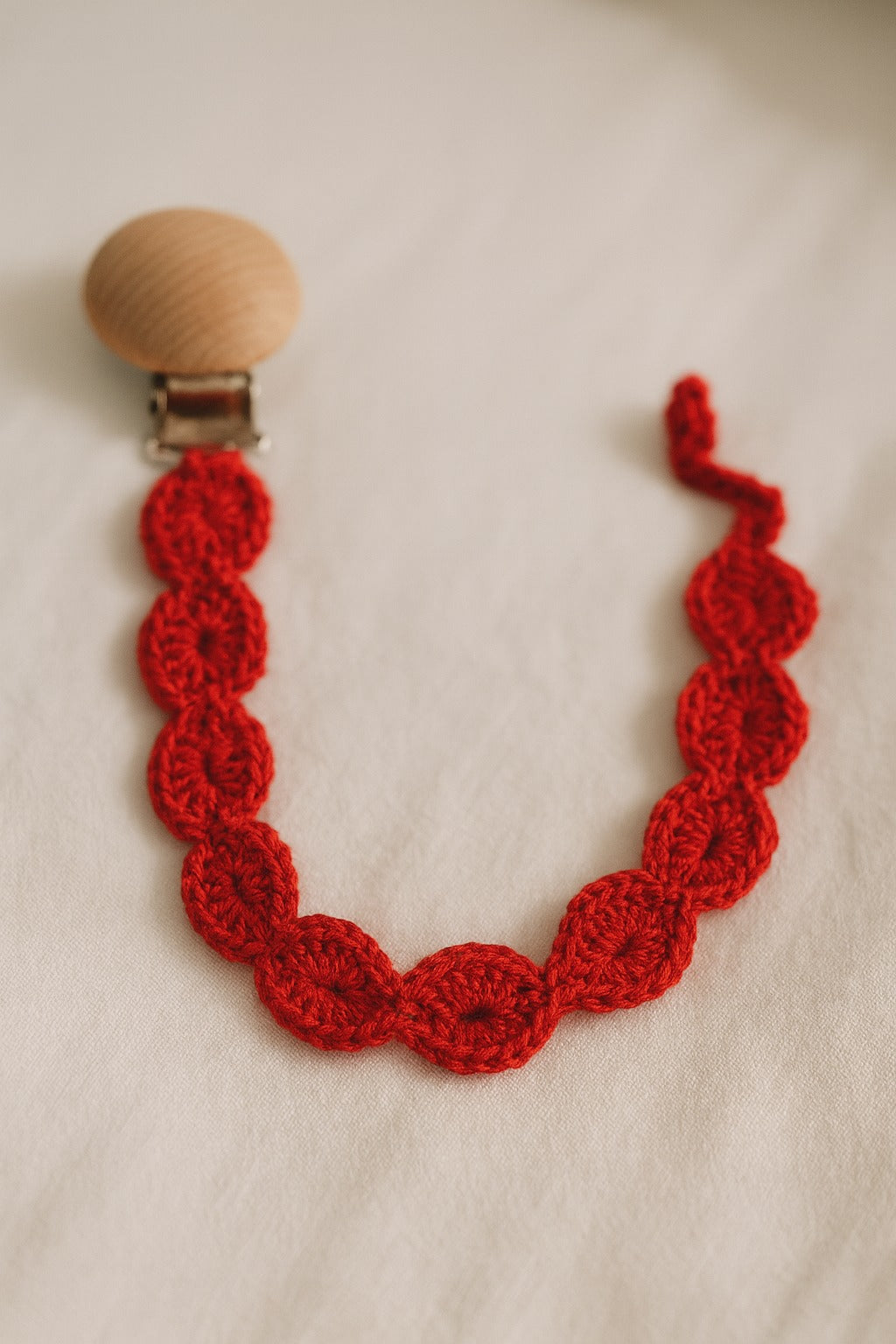 Chupetero de crochet, color a elegir