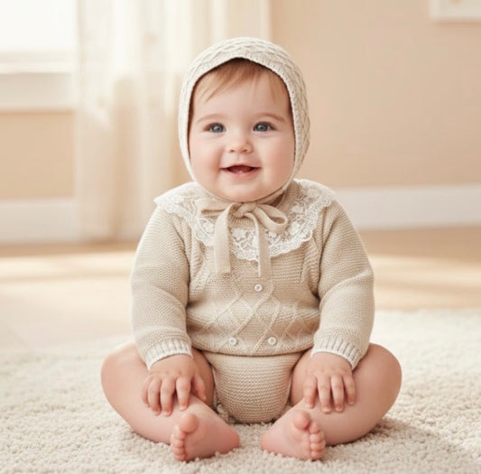 Conjunto 3 piezas lino (0 a 6 meses)