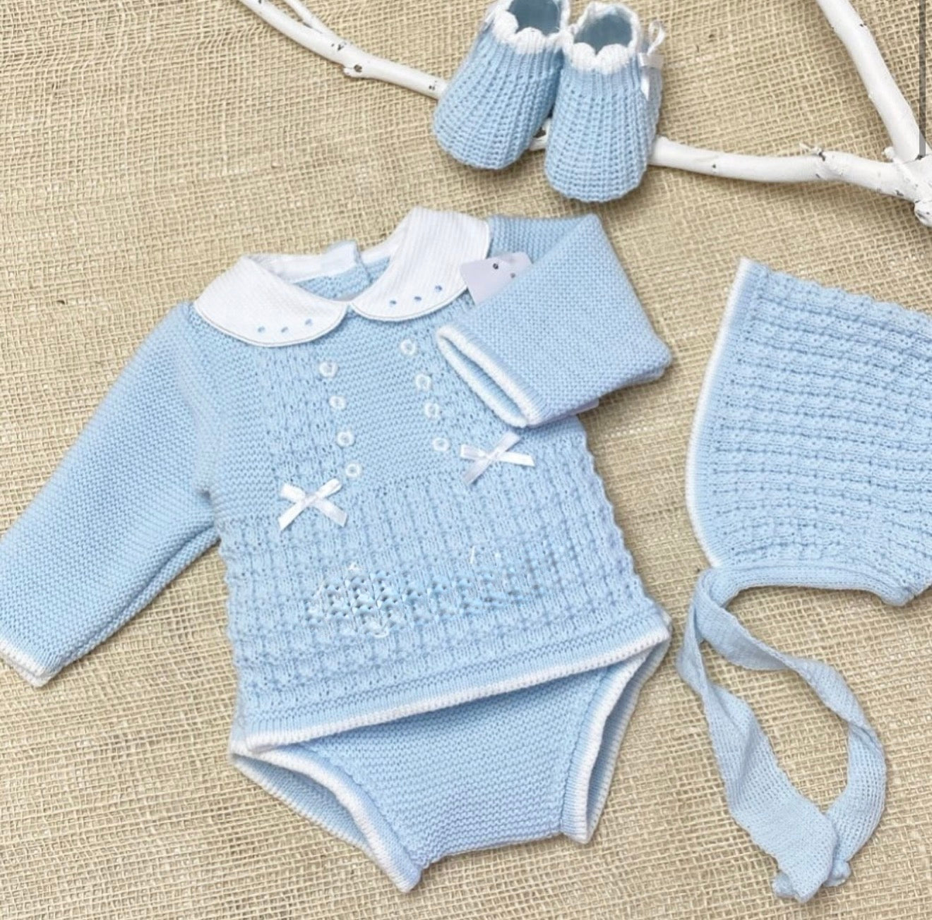 Conjunto 3 piezas azul (0 a 6 meses)