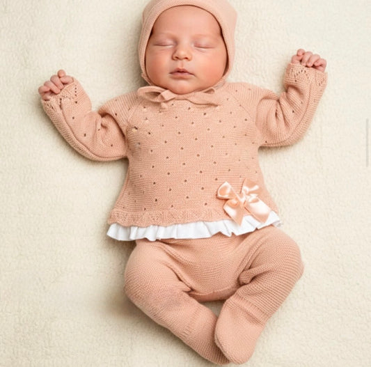 Conjunto 3 piezas peonia (00 a 3 meses)