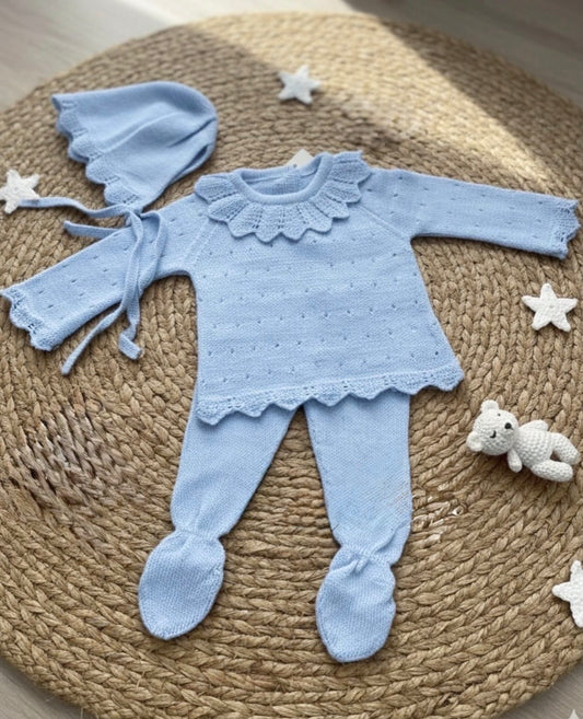 Conjunto 3 piezas azul (1 a 3 meses)