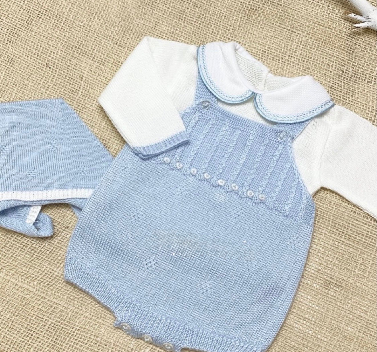 Conjunto 3 piezas azul (0 a 6 meses)