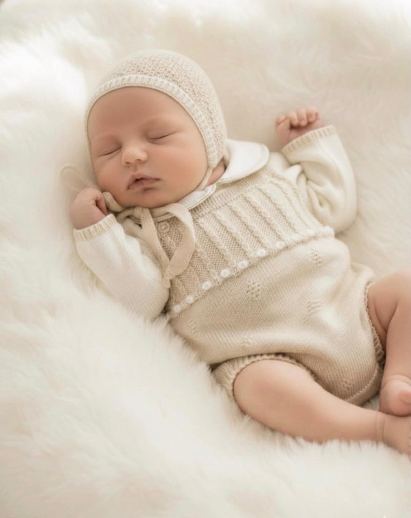 Conjunto 3 piezas arena (0 a 6 meses)