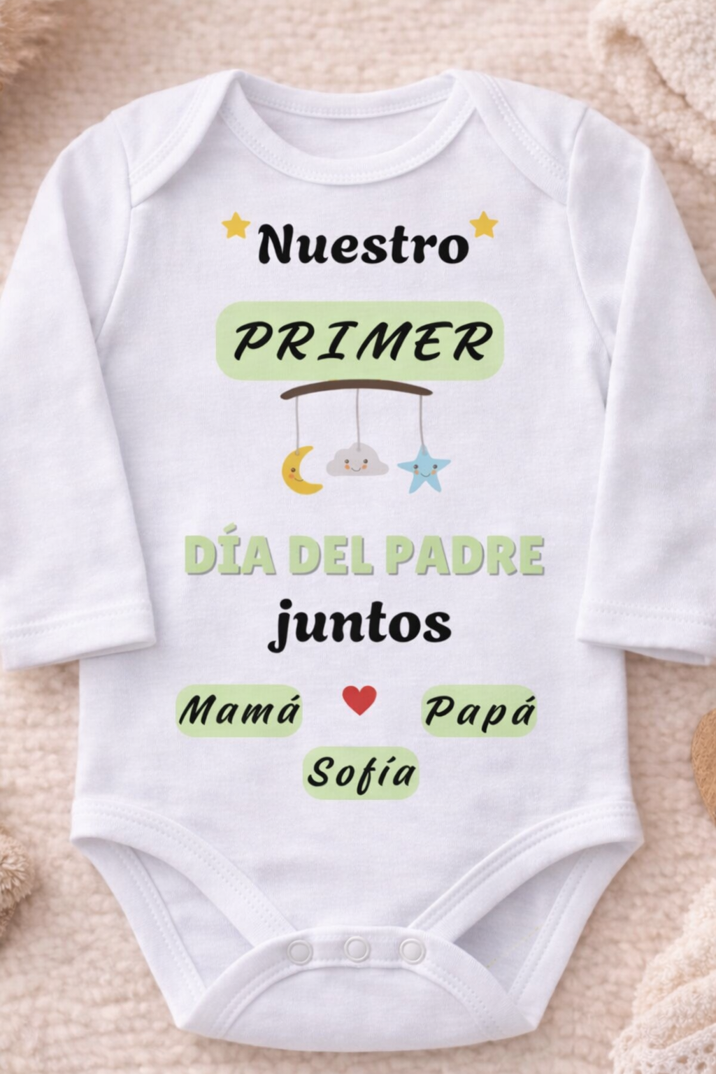 Body personalizado "Día del padre" (0 a 12 meses)