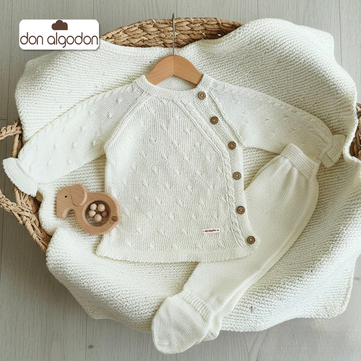 Conjunto 2 piezas crudo (00 a 6 meses)