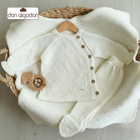 Conjunto 2 piezas crudo (00 a 6 meses)