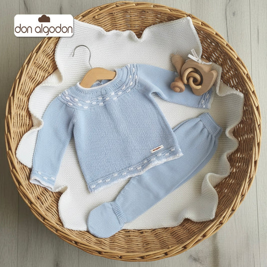 Conjunto 2 piezas azul cielo (00 a 6 meses)