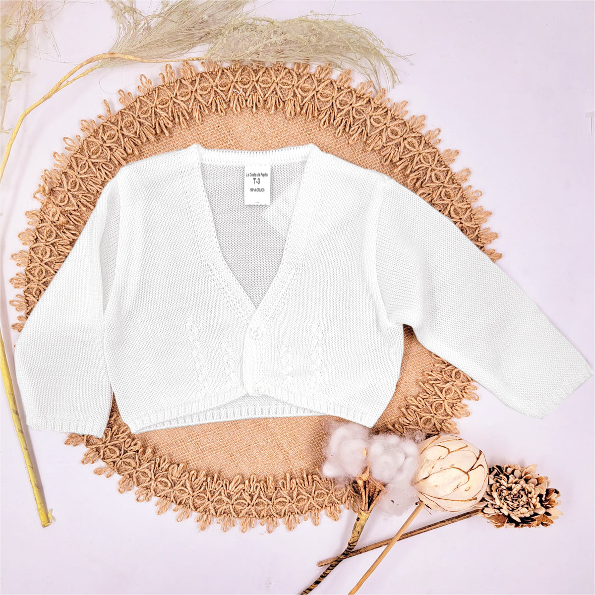 Chaqueta perle niño blanco (1 a 36 meses)