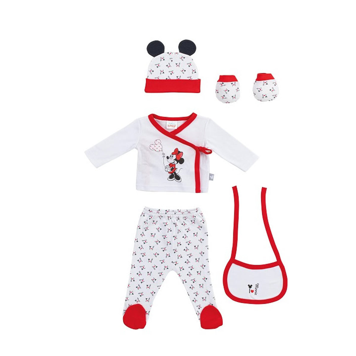 Set de 5 piezas Mickey Disney (0-6 meses)