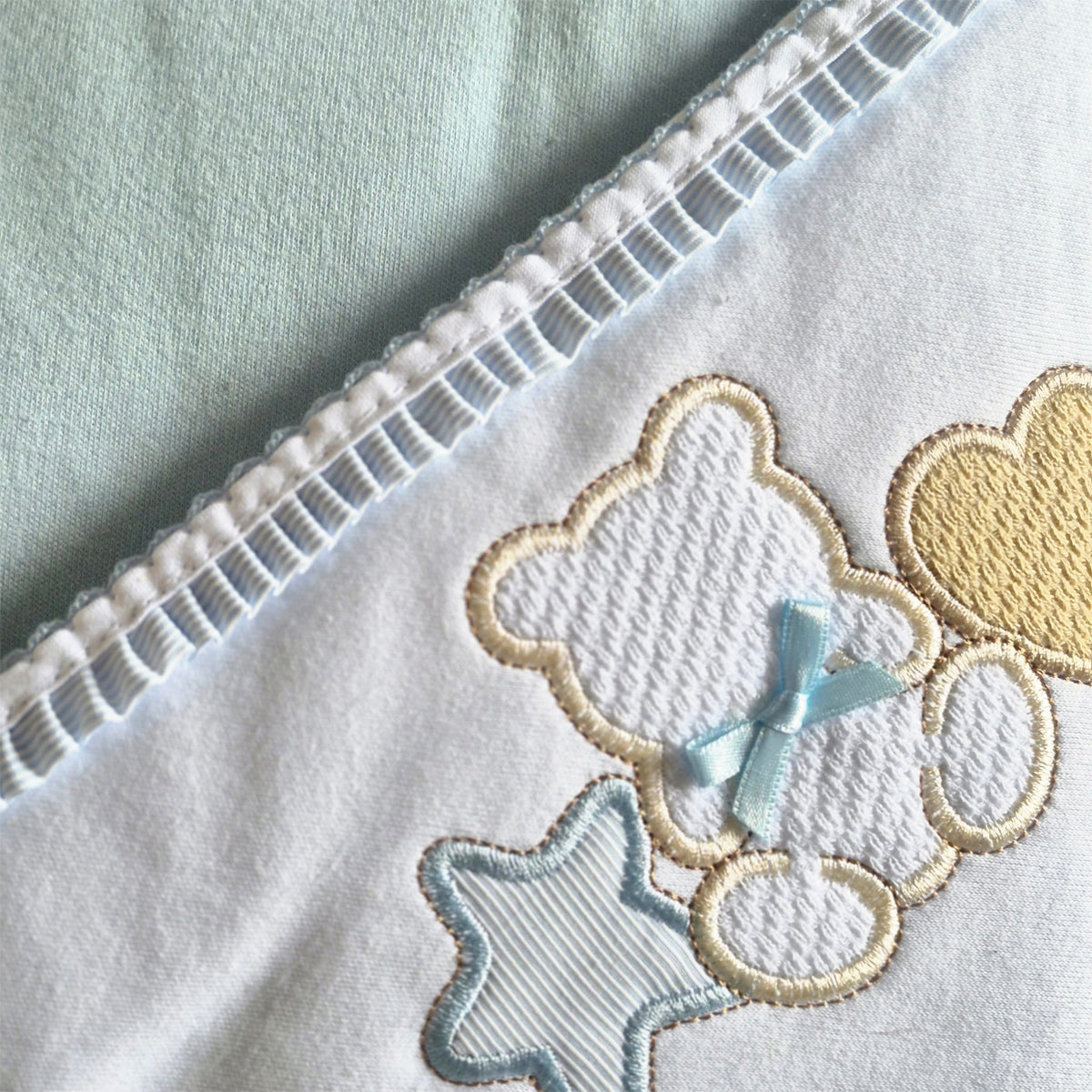 Manta acolchada oso estrella (80x85)