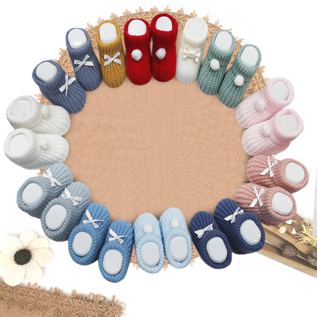 Patucos Clásicos de Lana, color a elegir