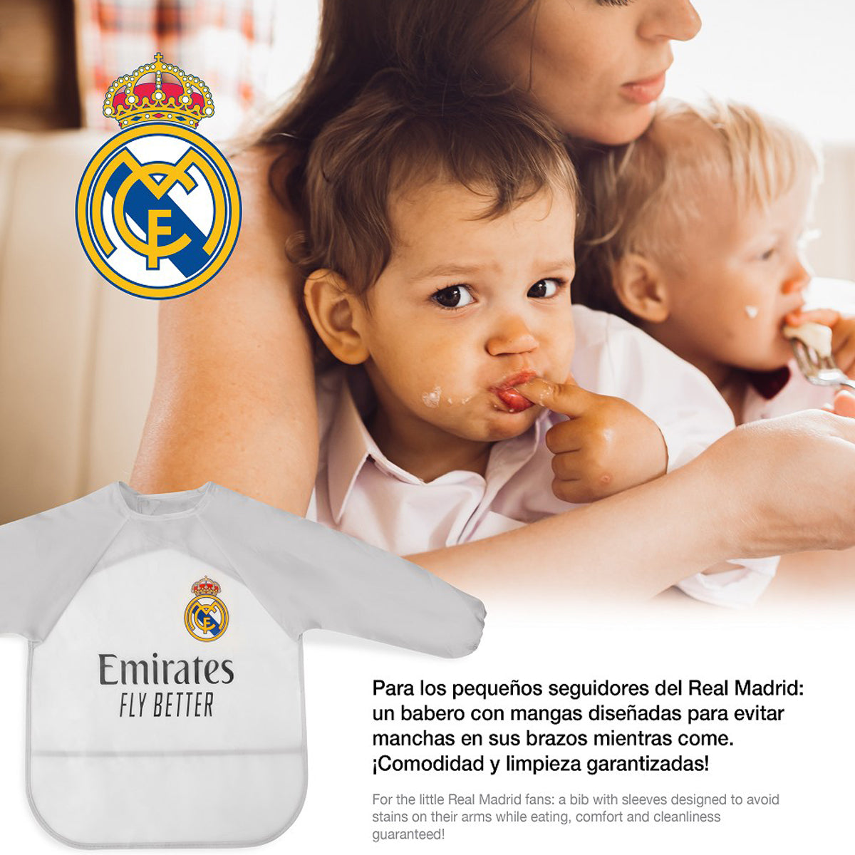Babero con mangas Real Madrid