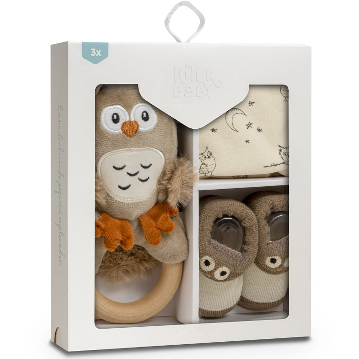 Set recien nacido 3 piezas beige