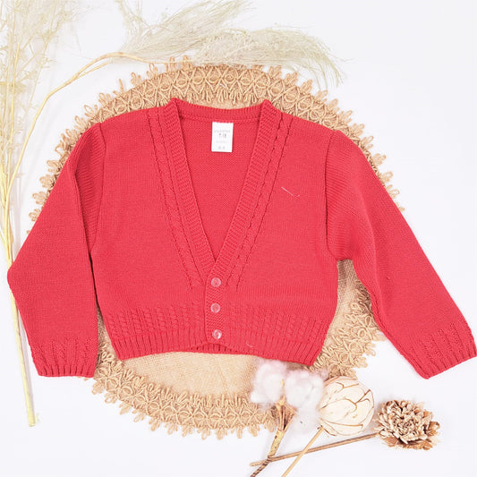 Chaqueta lana niño rojo (1 a 36 meses)