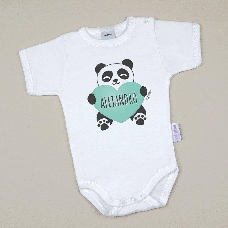 Babidu Bodys Personalizados Nombre + Oso Panda