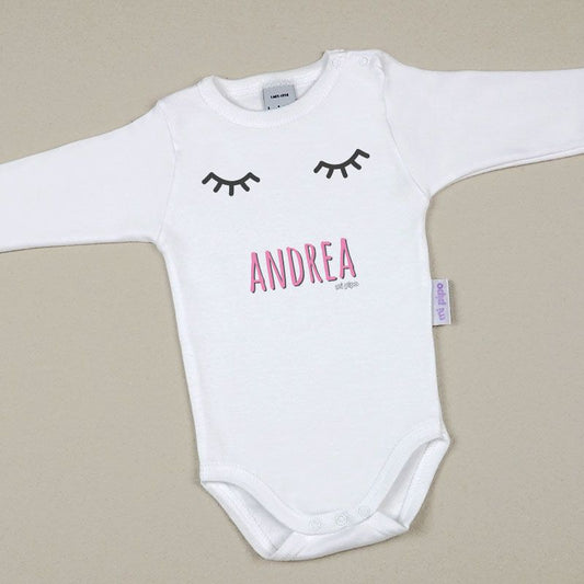 Babidu Bodys Personalizados Nombre + Pestañas