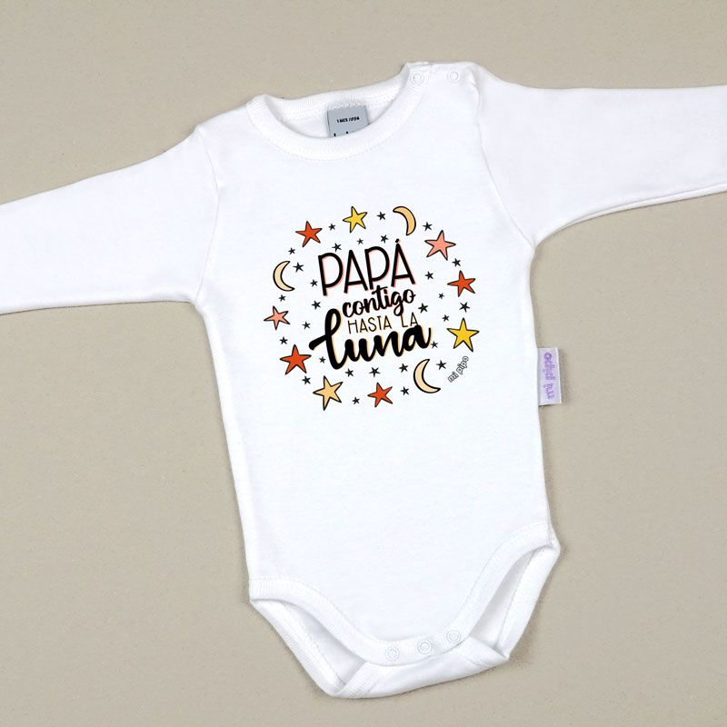 Babidu Body Divertido "Papá contigo hasta la Luna"