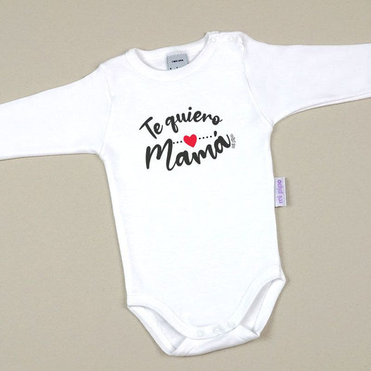 Babidu Body Divertido "Te quiero Mamá caligrafía"