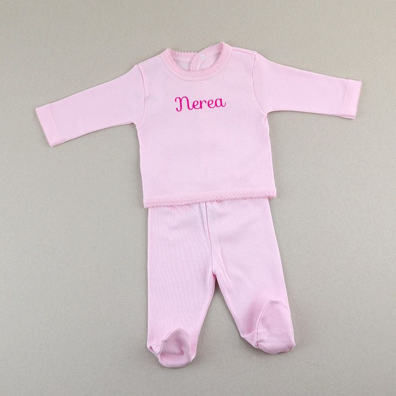 Babidu Set 2 Piezas Rosa Personalizado 0m